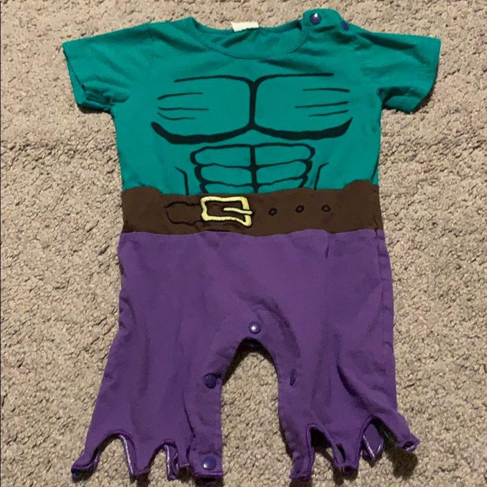 Hulk character baby romper